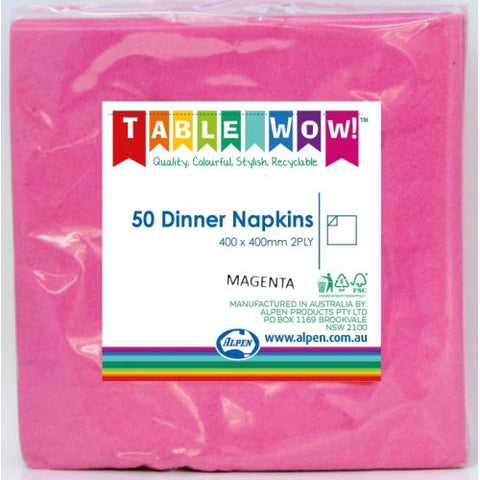Napkins DINNER Magenta 50pk #AP380234