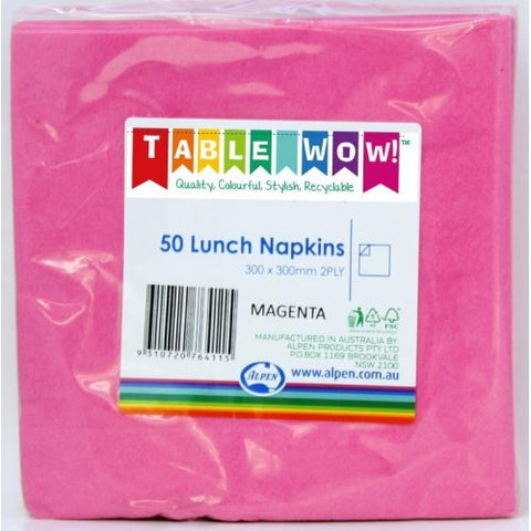 Napkins LUNCH Magenta 50pk 2Ply #AP380134