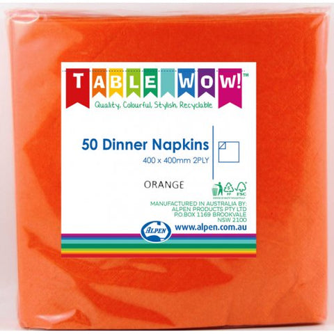Napkins DINNER Orange 50pk #AP380249