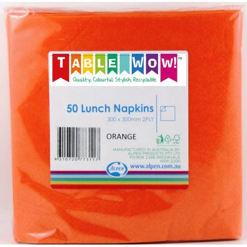 Napkins LUNCH Orange 50pk 2Ply #AP380149