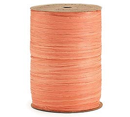RAFFIA Ribbon 91m/100yd x 5mm Matte ORANGE - each #17177