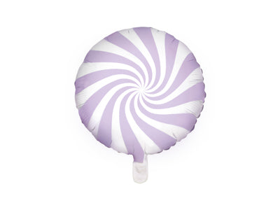Foil Balloon Candy Swirl LIGHT LILAC 35cm #FS2620004