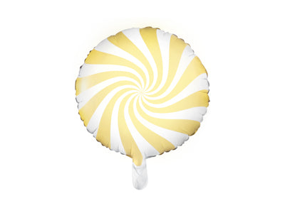 Foil Balloon Candy Swirl LIGHT YELLOW 35cm #FS2620084