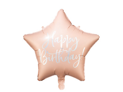Foil Balloon Happy Birthday Powder Pink 40cm #FS2693081