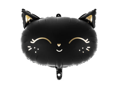 Foil Balloon Cat BLACK 48 x 36cm #FS2684