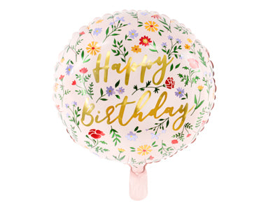 Foil Balloon Happy Birthday LIGHT PINK 45cm #FS2648