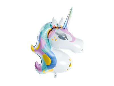 Foil Balloon Unicorn Head Colourful Hair 73x 90cm #FS2674