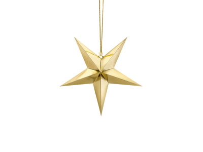 30cm Hanging Paper Star GOLD #FS26P130019