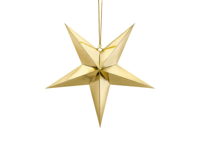 45cm Hanging Paper Star GOLD #FS26P145019