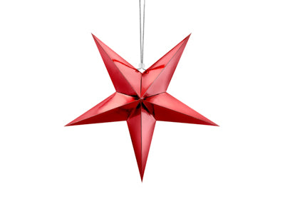 45cm Hanging Paper Star RED #FS26P145007