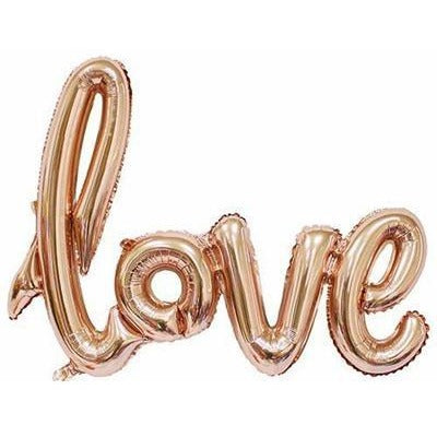 Love Script Rose Gold 100cm Foil Balloon - Air Fill Only #22LSRG - Each (Pkgd.)