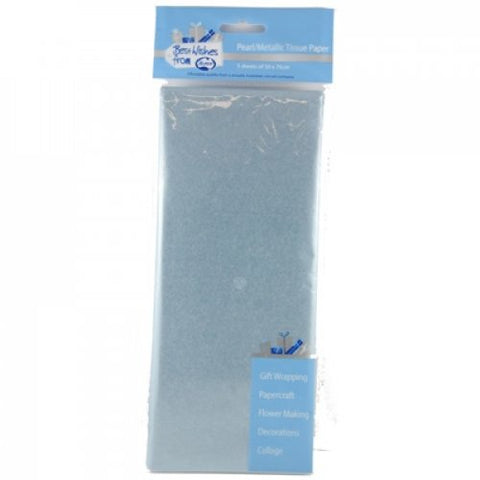 18gsm Tissue Paper 50cm x 75cm P5 Pearl Blue #465126