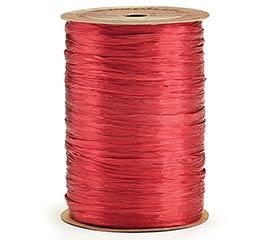 RAFFIA Ribbon 91m/100yd x 5mm Pearl IMPERIAL RED - each #16797