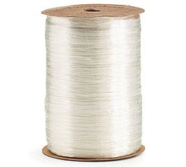RAFFIA Ribbon 91m/100yd x 5mm Pearl WHITE - each #16612