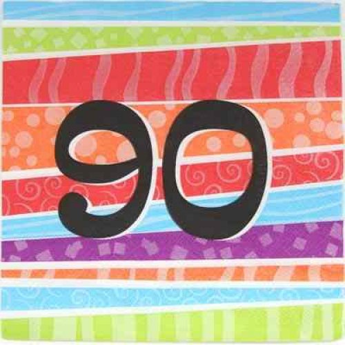 Napkins PRINTED Age 90 - P25 #360019