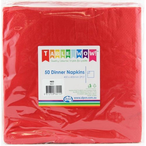 Napkins DINNER Red 50pk #AP380216