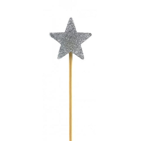Long Stick Candle STAR Silver #447250 Each
