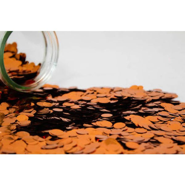 Confetti 1cm Metallic COPPER 250 grams #HA1238008 - Resealable Bag