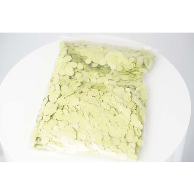 Confetti 1cm Metallic PASTEL Matte YELLOW 250 grams #HA1238046 - Resealable Bag