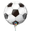 22cm Round Foil Soccer Ball #98439 - Each flat