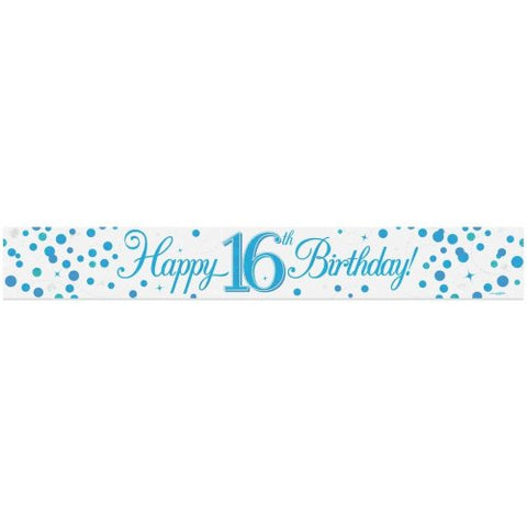 BANNER 2.7m Sparkle Fizz Blue BIRTHDAY 16 #OT625815
