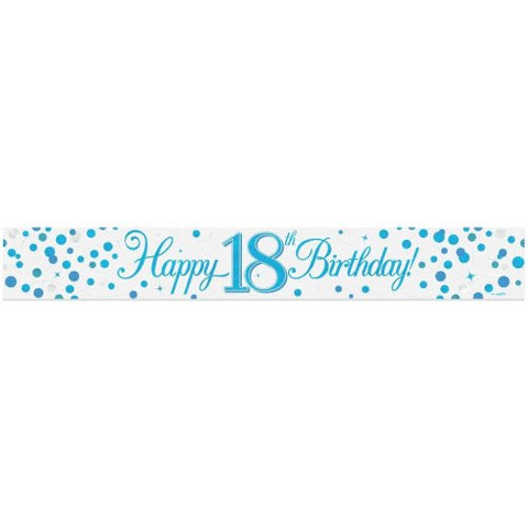 BANNER 2.7m Sparkle Fizz Blue BIRTHDAY 18 #OT625822