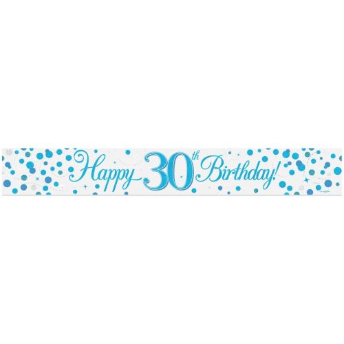 BANNER 2.7m Sparkle Fizz Blue BIRTHDAY 30 #OT625853