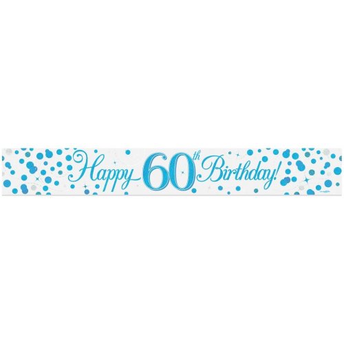 BANNER 2.7m Sparkle Fizz Blue BIRTHDAY 60 #OT625884