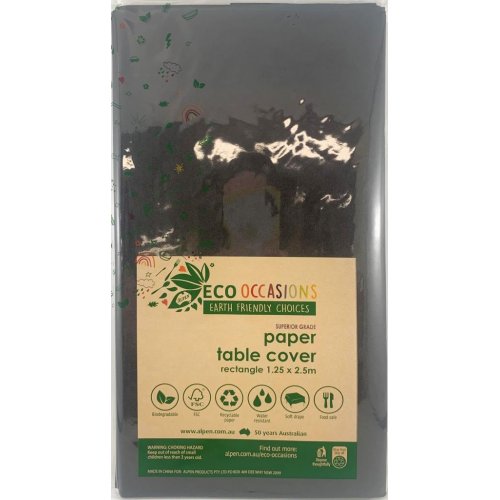 PAPER Tablecover 250cm x 125cm BLACK #AP401318