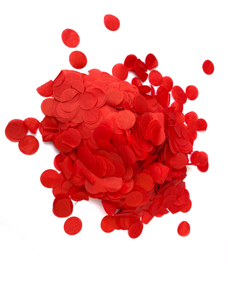Confetti 2.3cm Tissue Red 250 grams #CPMTissueR