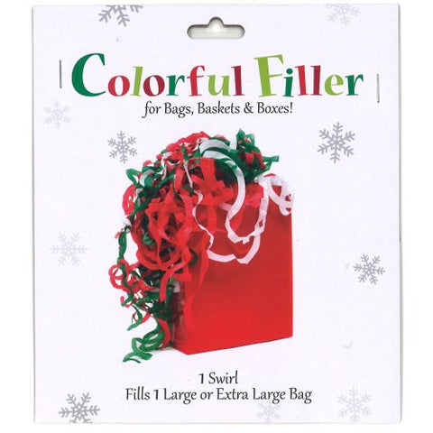 Tissue Swirl Red & Green Large #465403 - Each