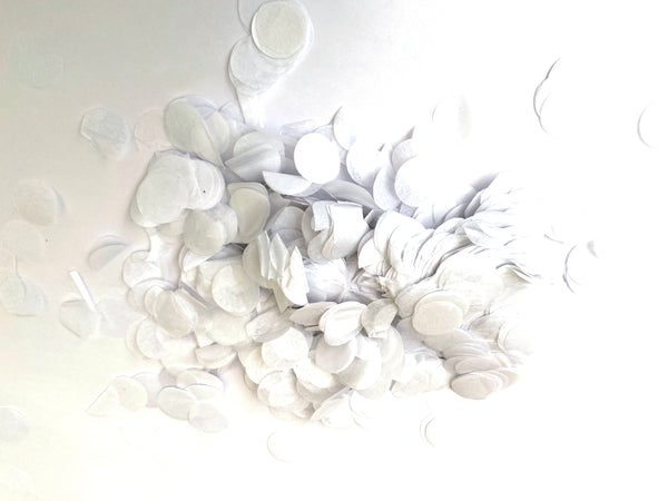Confetti 2.3cm Tissue White 250 grams #CPMTissueW
