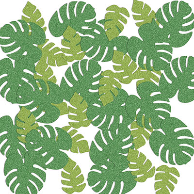 Tropical PALM Leaf Deluxe Sparkle Confetti #B53781