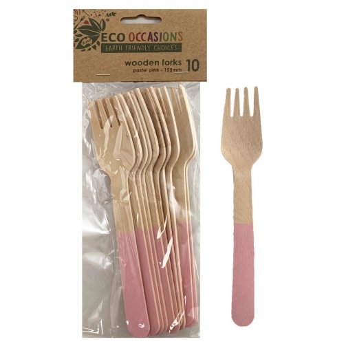 Wooden Fork LIGHT PINK P10 #AP401243