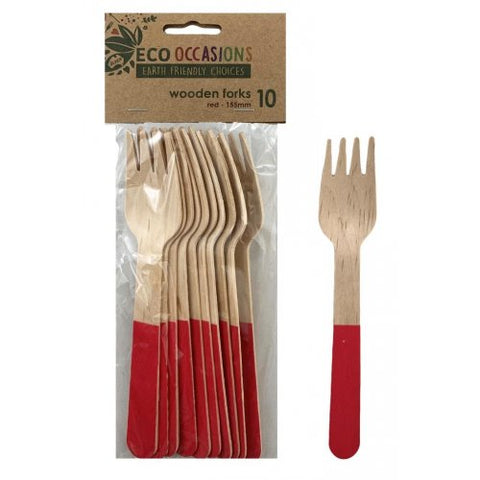 Wooden Fork RED P10 #AP401247