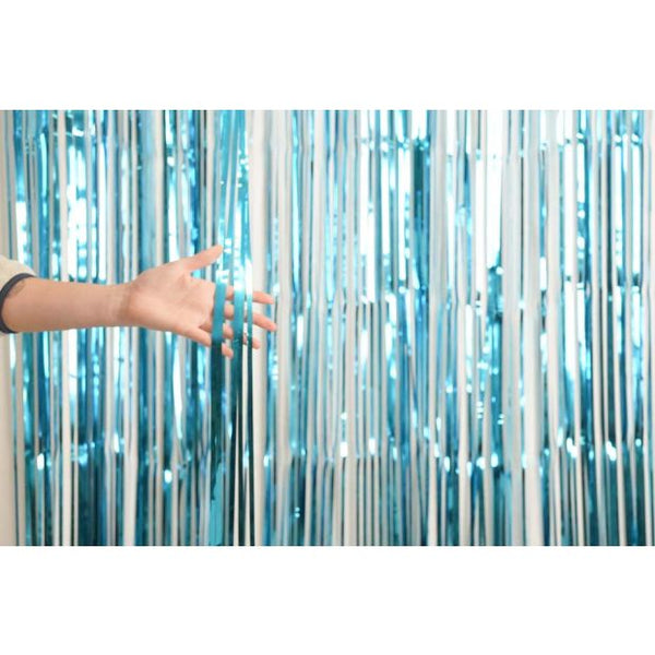 XL Foil Curtain 1m x 2.4m Metallic CARIBBEAN BLUE #HA1245012
