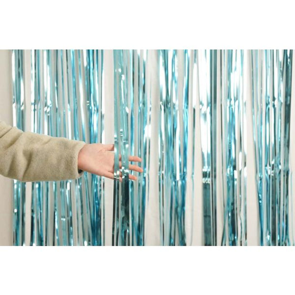XL Foil Curtain 1m x 2.4m Metallic LIGHT BLUE #HA1245011