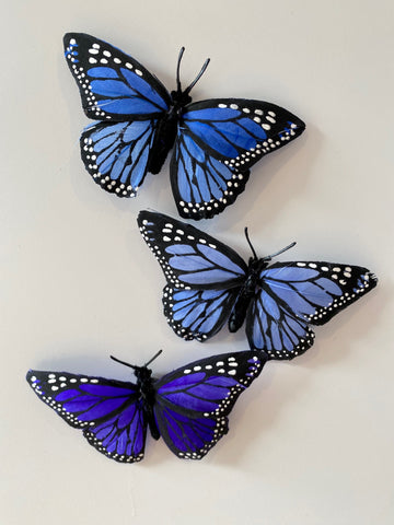 Butterfly Magnet set of 3 Blues #AABMMB
