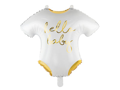 Foil Baby Romper - Hello Baby - White - 51 x 45cm #FS26008019