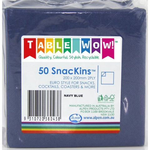 SNACKIN Napkins DARK BLUE 50 Pack #A380043