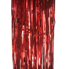 Metallic Foil CURTAIN Apple Red #FS5350AR 90cm x 2.00m - Each