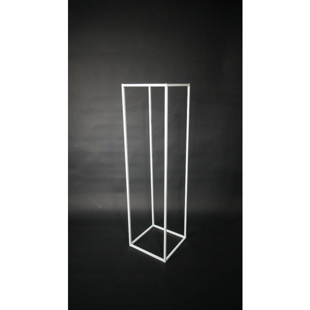 Metal Plinth Frame White 300mm x 300mm x 1100mm #B485-CW - Each