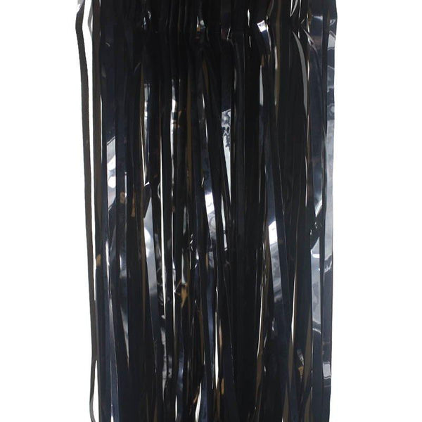Metallic Foil CURTAIN Black #FS5350BK 90cm x 2.00m - Each