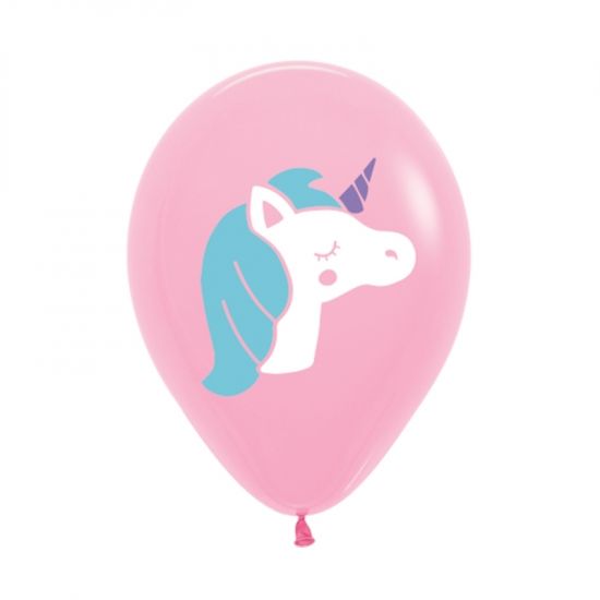 30cm Round Unicorn Fashion Pink #59621002 - Pack of 50