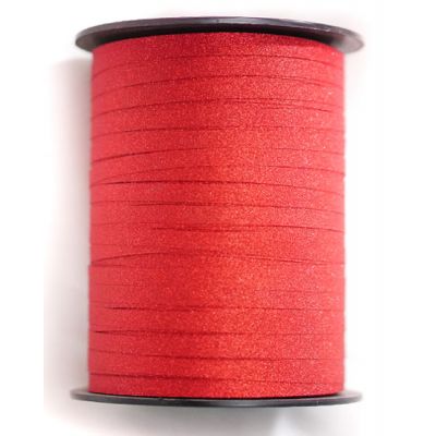 GLITTER Ribbon 227m/248yd x 5mm RED each #1241145