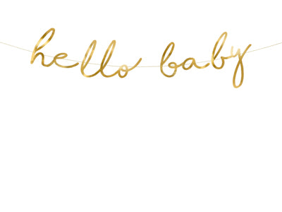 Banner Hello Baby GOLD 18X70cm #FS2683019