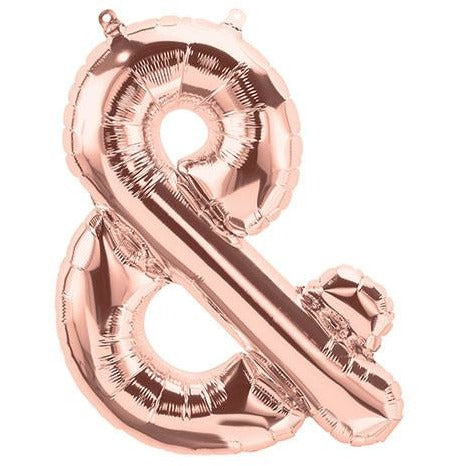 41cm Symbol Ampersand @ Rose Gold - Air Fill - Northstar Foil Balloon #3001374 - Each (Pkgd.)